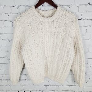 HANDMADE | fisherman cake knit crewneck sweater